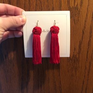 BaubleBar Jewelry - SUGARFIX by Baublebar red tassel drop earrings BaubleBar Jewelry - SUGARFIX by Baublebar red tassel drop earrings